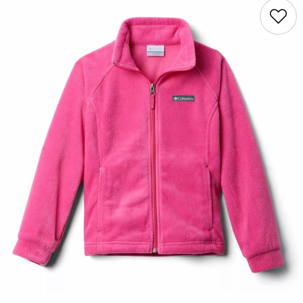 Columbia Bright Pink Full-Zip Fleece Jacket